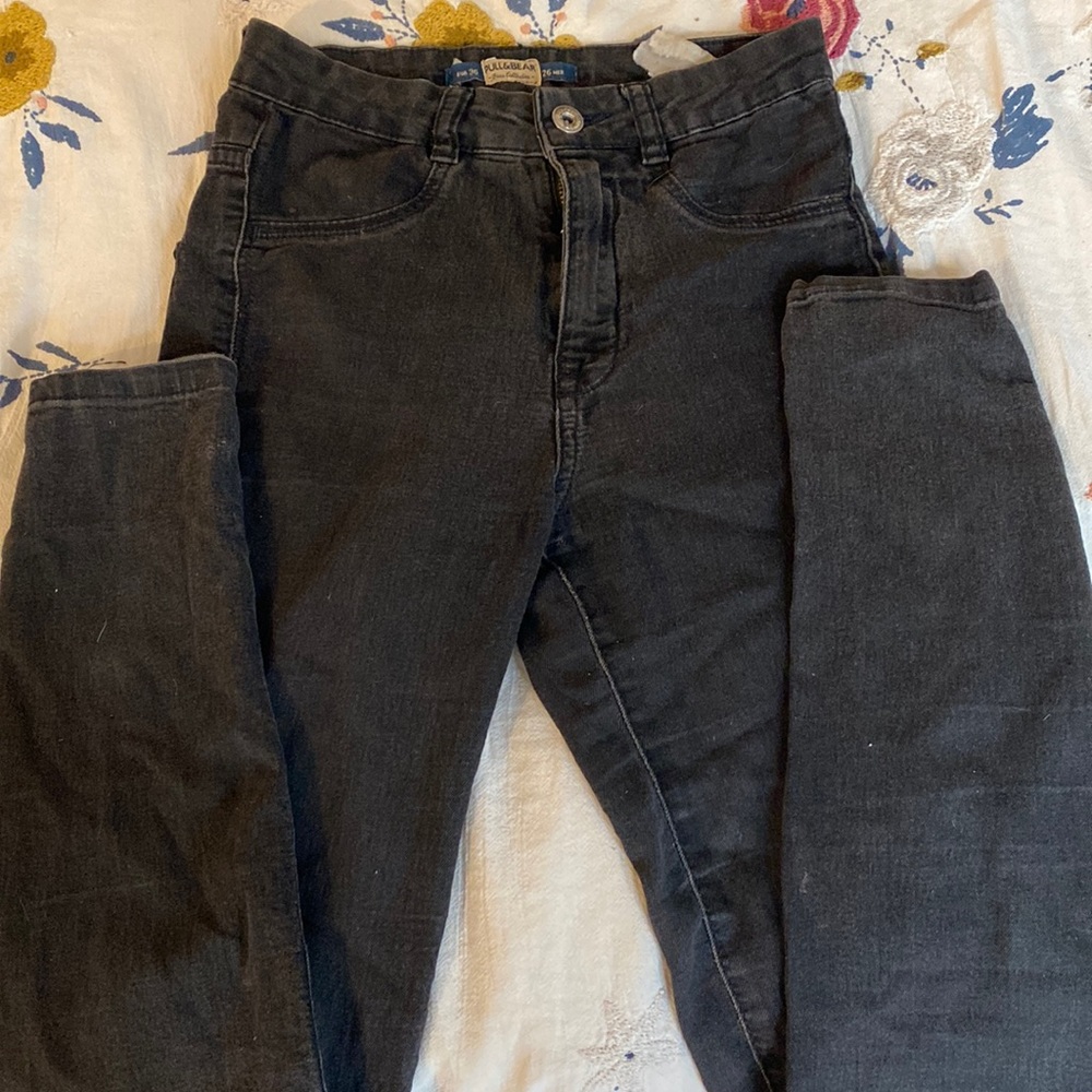 Stretchy Black High Waisted Jeans
